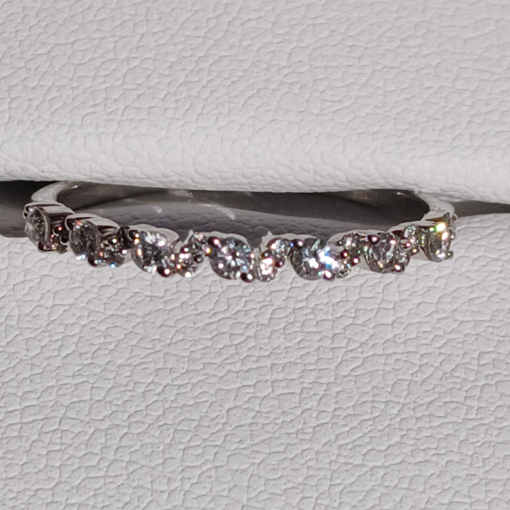 1/4 Cttw Diamond Stack Ring In 10k White Gold